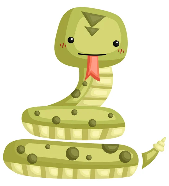 Vector Cute Adorable Snake — Stock Vector