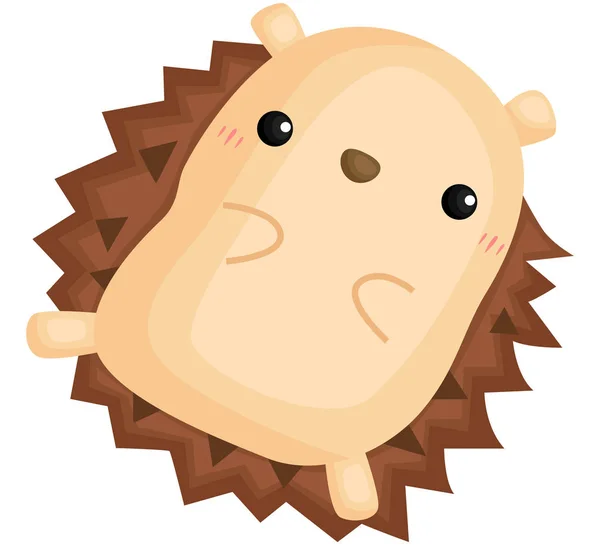 Vector Cute Adorable Hedgehog — Stock Vector