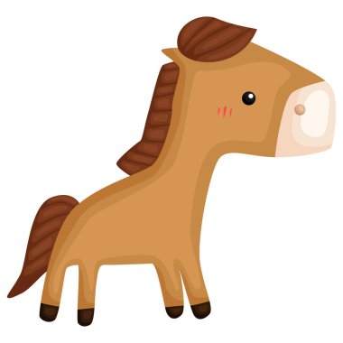 bir vektör bir şirin ve sevimli at