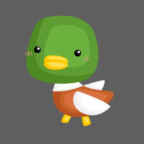 Vector Lindo Adorable Pato — Archivo Imágenes Vectoriales