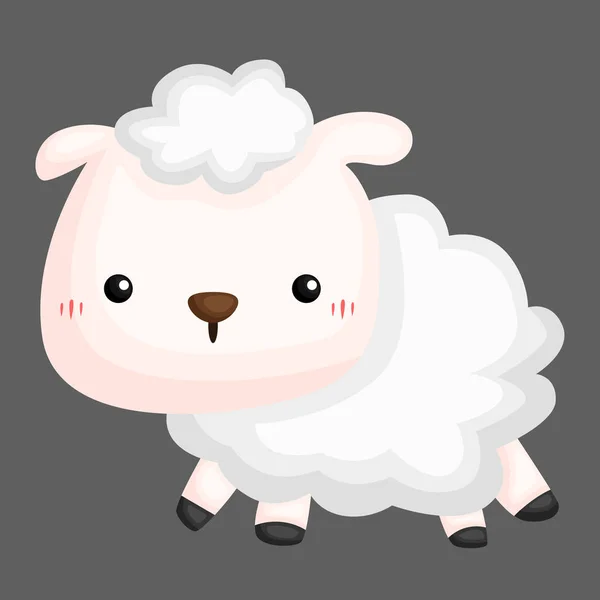 キュートで愛らしい羊のベクトル — ストックベクタ