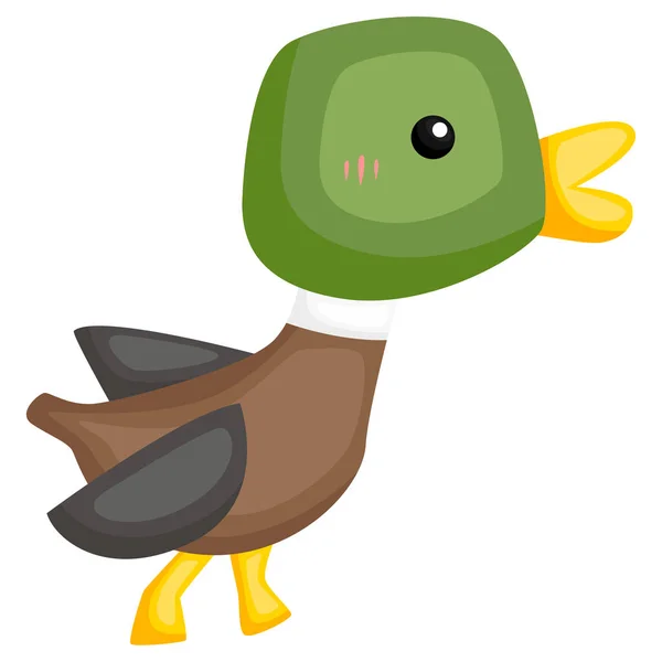 Vector Cute Adorable Duck — Stock Vector