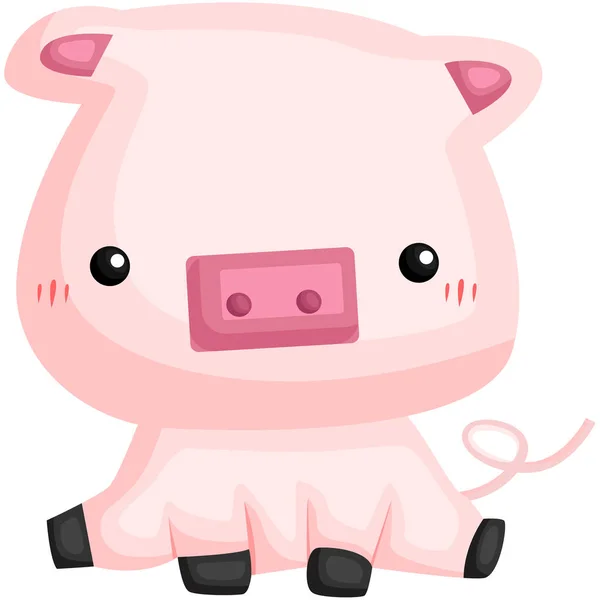 可爱可爱的猪的向量 — 图库矢量图片
