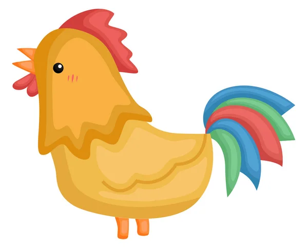 Vektor Egy Aranyos Imádnivaló Csirke — Stock Vector