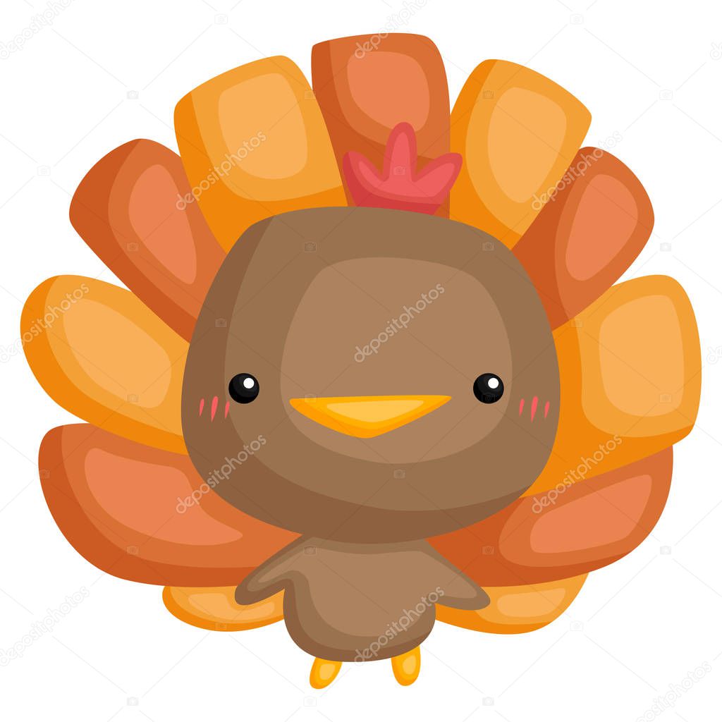 a vector of cute and adorable turkey