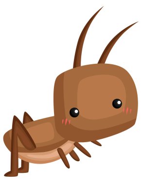 bir vektör şirin ve küçük kriket