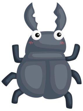 sevimli geyik böceği vektör