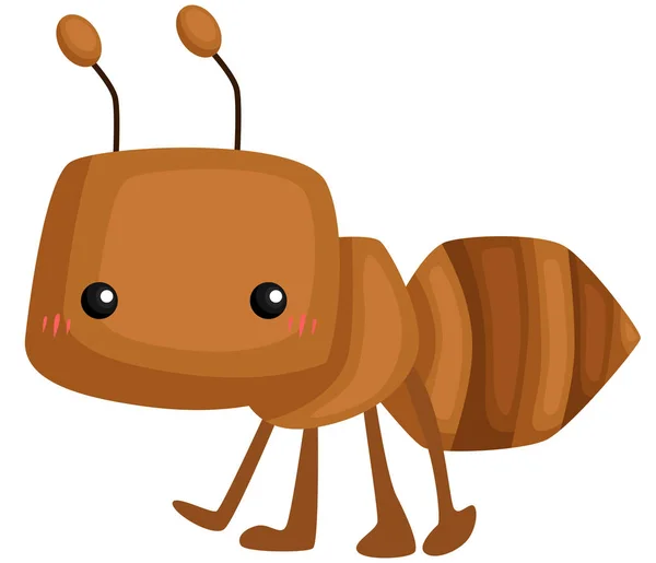 Bir Vektör Bir Şirin Işçi Karınca — Stok Vektör