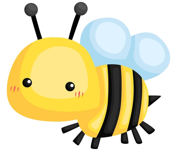Vector Cute Small Bee — Stock Vector