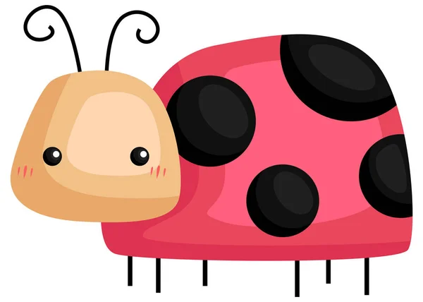 Een Vector Van Een Leuke Schattige Dame Bug — Stockvector