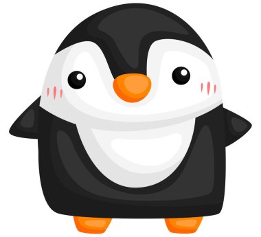 bir vektör bir şirin ve sevimli penguen
