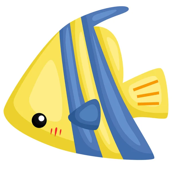 Vector Cute Adorable Fish — Stock Vector