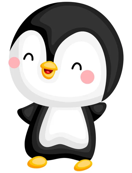 Vetor Pinguim Bonito Adorável —  Vetores de Stock