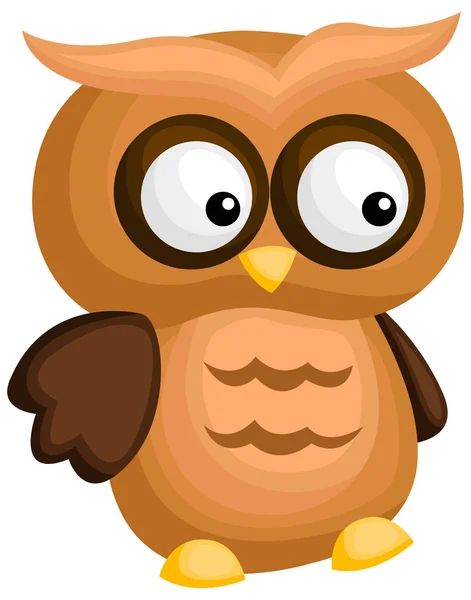 Mignon Adorable Vecteur Hibou — Image vectorielle