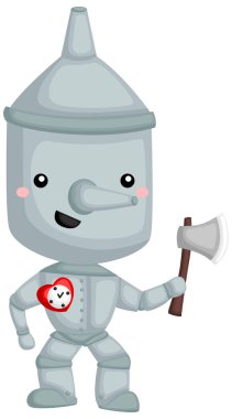 a vector of Tinman from wizard of oz story clipart
