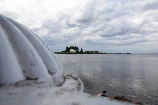 Banvallen Petergof City Nära Östersjön Högkvalitativt Foto — Stockfoto