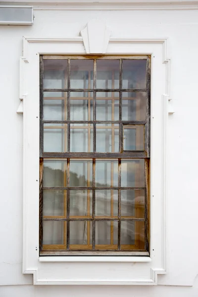 Окно Красную Кирпичную Стену Старого Здания Высокое Качество Фото — стоковое фото