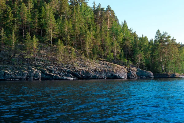 Ладожское Озеро Каменной Набережной Сортавала Высокое Качество Фото — стоковое фото