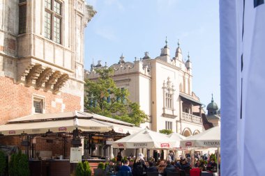 Krakow, Polonya 29 Ekim 2015: Krakow manzarası 