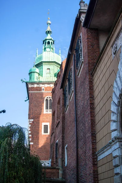 Krakow, Polonya 29 Ekim 2015: Krakow manzarası 