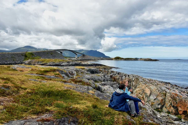 Další Quot Romsdal Norsko July 2018 Atlantského Oceánu Road 3Kilometr — Stock fotografie