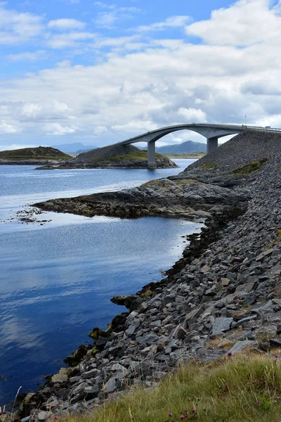 Atlantic Ocean Road Atlanterhavsveien Seção Quilômetros Comprimento County Road Que — Fotografia de Stock