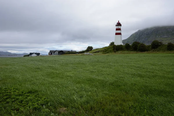 Faro Alnes Edificio Antiguo Famoso Establecido 1852 Para Guiar Los — Foto de Stock