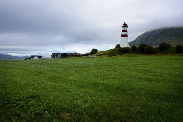 Faro Alnes Edificio Antiguo Famoso Establecido 1852 Para Guiar Los — Foto de Stock