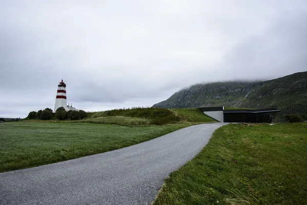 Faro Alnes Edificio Antiguo Famoso Establecido 1852 Para Guiar Los — Foto de Stock