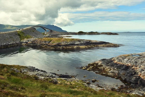 Atlantic Ocean Road Atlanterhavsveien Kilometer Long Section County Road Runs Stock Picture