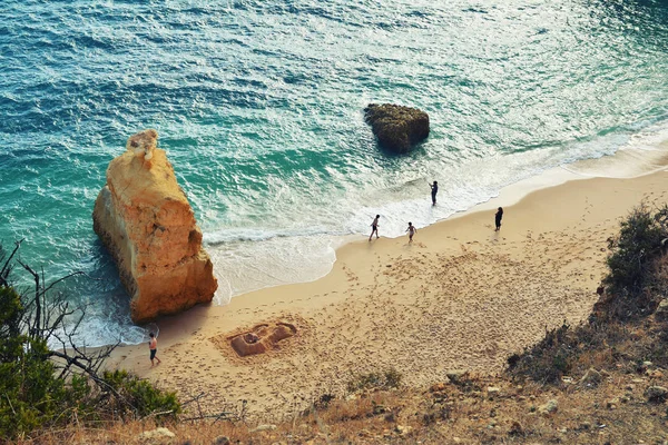 Algarve Formação Rochas Praia Destino Incrível Portugal Todas Estações Atração — Fotografia de Stock