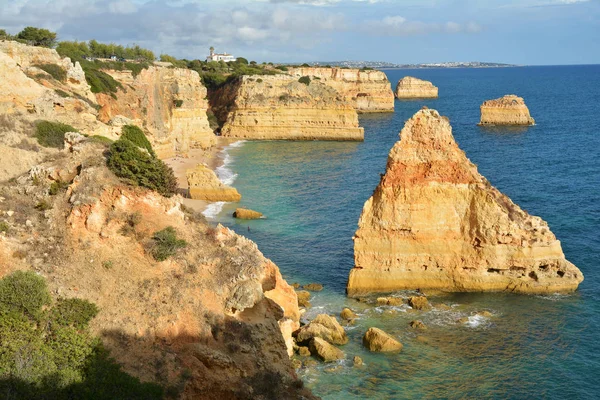 Algarve Świetle Zachodu Słońca Niesamowite Miejsce Portugalii Wszystkie Pory Roku — Zdjęcie stockowe