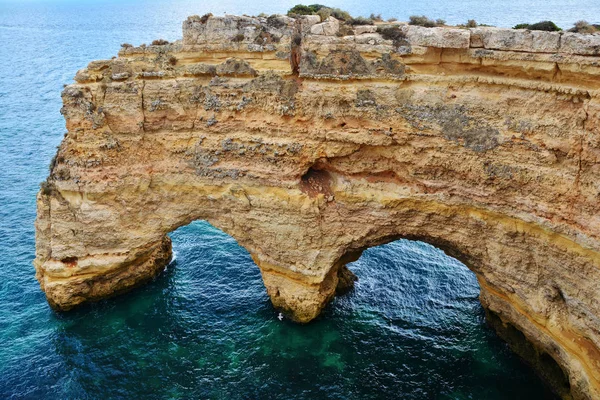 Algarve Skał Formacji Niezwykłe Miejsce Portugalii Wszystkie Pory Roku Atrakcją — Zdjęcie stockowe