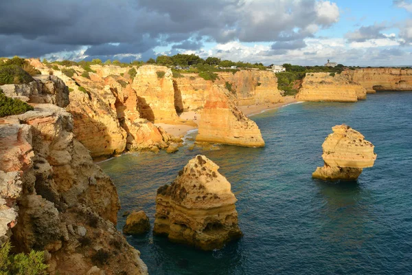 Algarve Świetle Zachodu Słońca Niesamowite Miejsce Portugalii Wszystkie Pory Roku — Zdjęcie stockowe