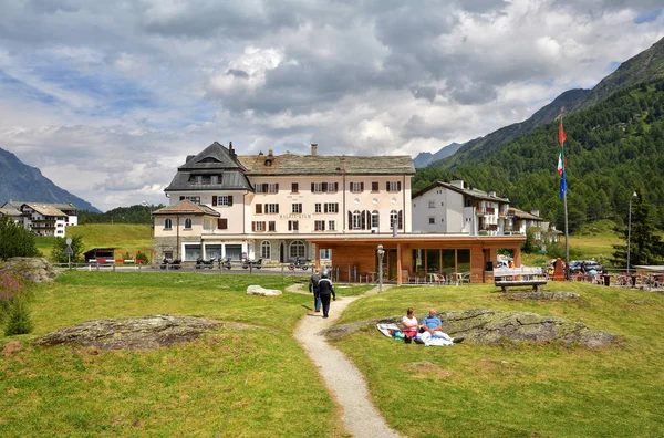 Graubunden Schweiz Juli 2017 Den Gamla Maloja Kulm Hotel Ett — Stockfoto