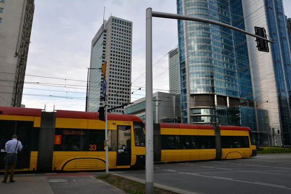 Warsaw Polonia Junio 2018 Colorido Paisaje Urbano Con Arquitectura Edificios — Foto de Stock