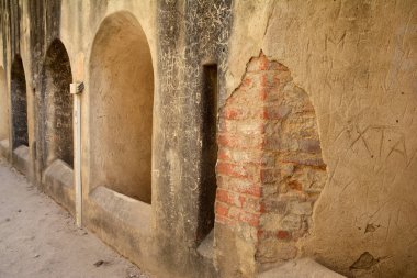 Lizbon, Portekiz Sao Jorge (St. George) Kalesi. Duvarı kapatmak.