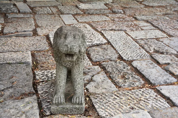 Castillo San Jorge Lisboa Portugal Estatua Cerca — Foto de Stock