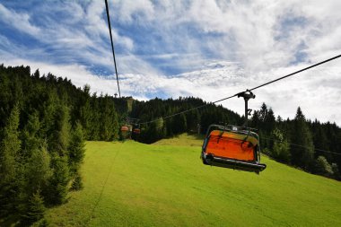 Sankt Ulrich Pillersee'den Jakobskreuz Cross,Alpler dağları, Avusturya'ya koltuk asansörü taşımacılığı