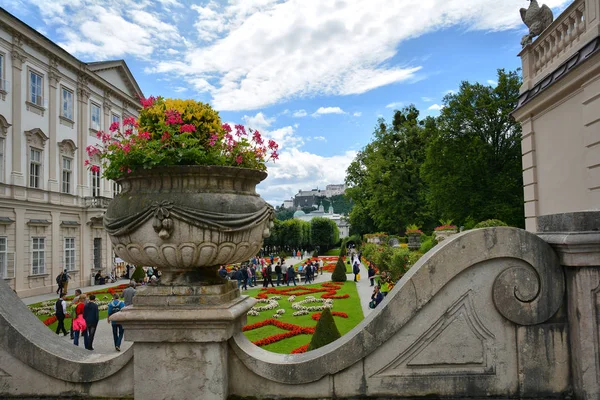 Skulptur Detail Berühmten Mirabellgarten Und Schloss Salzburg Österreich — Stockfoto