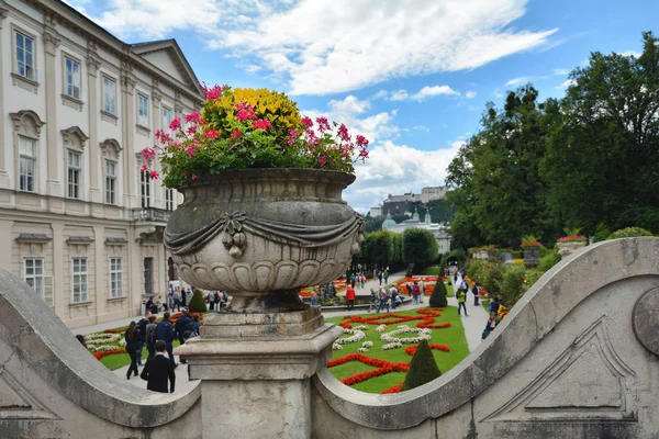 Skulptur Detail Berühmten Mirabellgarten Und Schloss Salzburg Österreich — Stockfoto