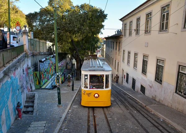 Lisboa Portugal Octubre 2017 Gloria Ascensor Antigua Atracción Lisboa Portugal — Foto de Stock