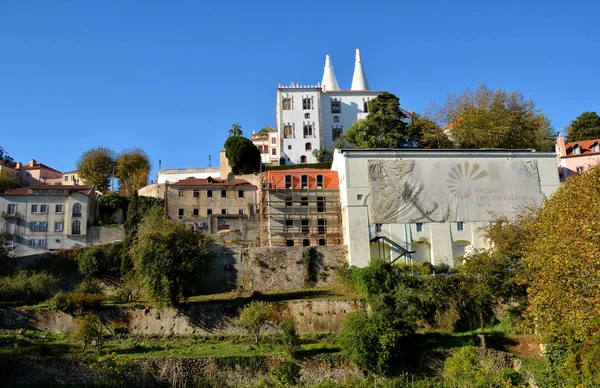 シントラ ポルトガル 2017年10月31日 国立宮殿 リスボア地区 ポルトガルのシントラの町の景色 — ストック写真