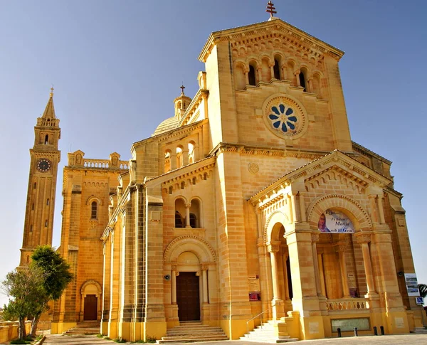 GOZO ISLAND, MALTESE ISLANDS ,EUROPE - NOVEMBER 5, 2014. The National Shrine of the Blessed Virgin of Ta' Pinu in Gozo Island,one of the maltese island, Mediterranean Europe.