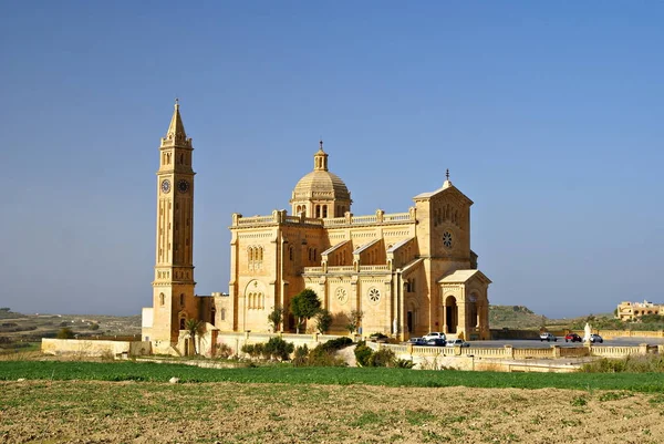 Santuario Nacional Santísima Virgen Pinu Templo Nuestra Señora Isla Gozo —  Fotos de Stock