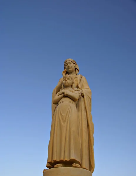 GOZO ISLAND, MALTESE ISLANDS ,EUROPE - NOVEMBER 5, 2014. Outdoor statue near the National Shrine of the Blessed Virgin of Ta' Pinu in Gozo Island ,Malta.