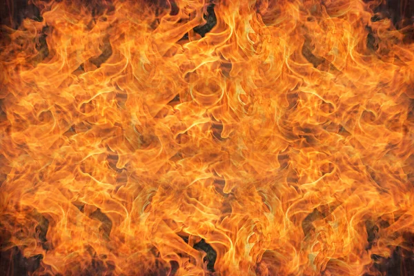 Ogień Ognia Spalanie Drewna Grilla — Zdjęcie stockowe