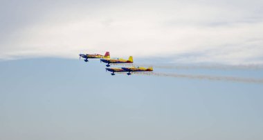 Tuzla, Köstence, Romanya - 2 Temmuz 2016. Airshow Aeromania, birçok turist için yıllık yaz cazibe, Tuzla, Romanya.  