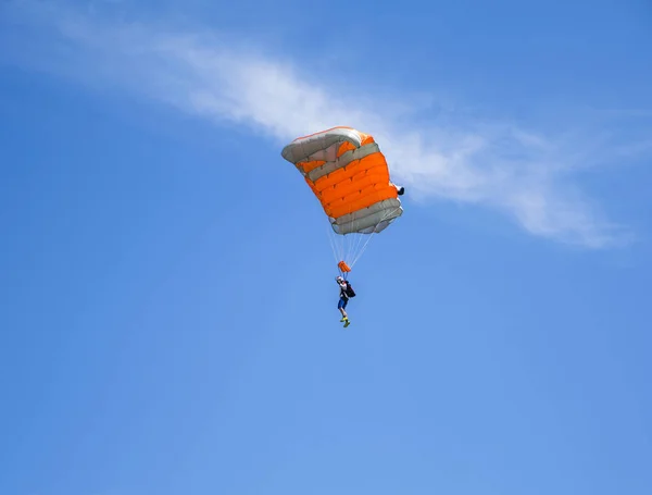 Tuzla Constanta Rumänien Juli 2016 Fallskärmshoppning Air Show — Stockfoto