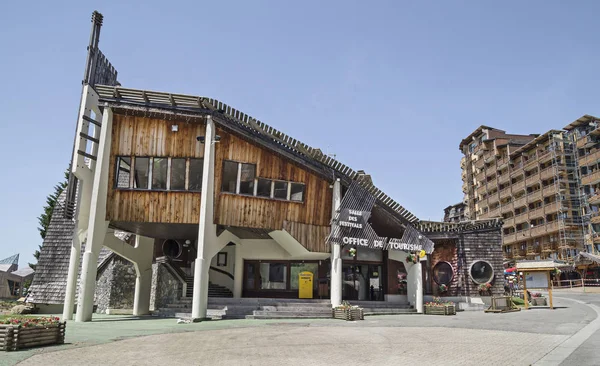 Avoriaz Francia Julio 2015 Extraños Edificios Madera Arquitectura Única Centro — Foto de Stock